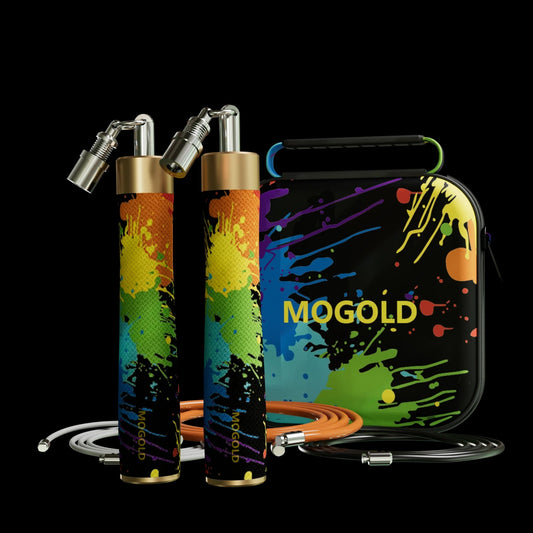 Corde à sauter avec des poignées au design graffiti coloré