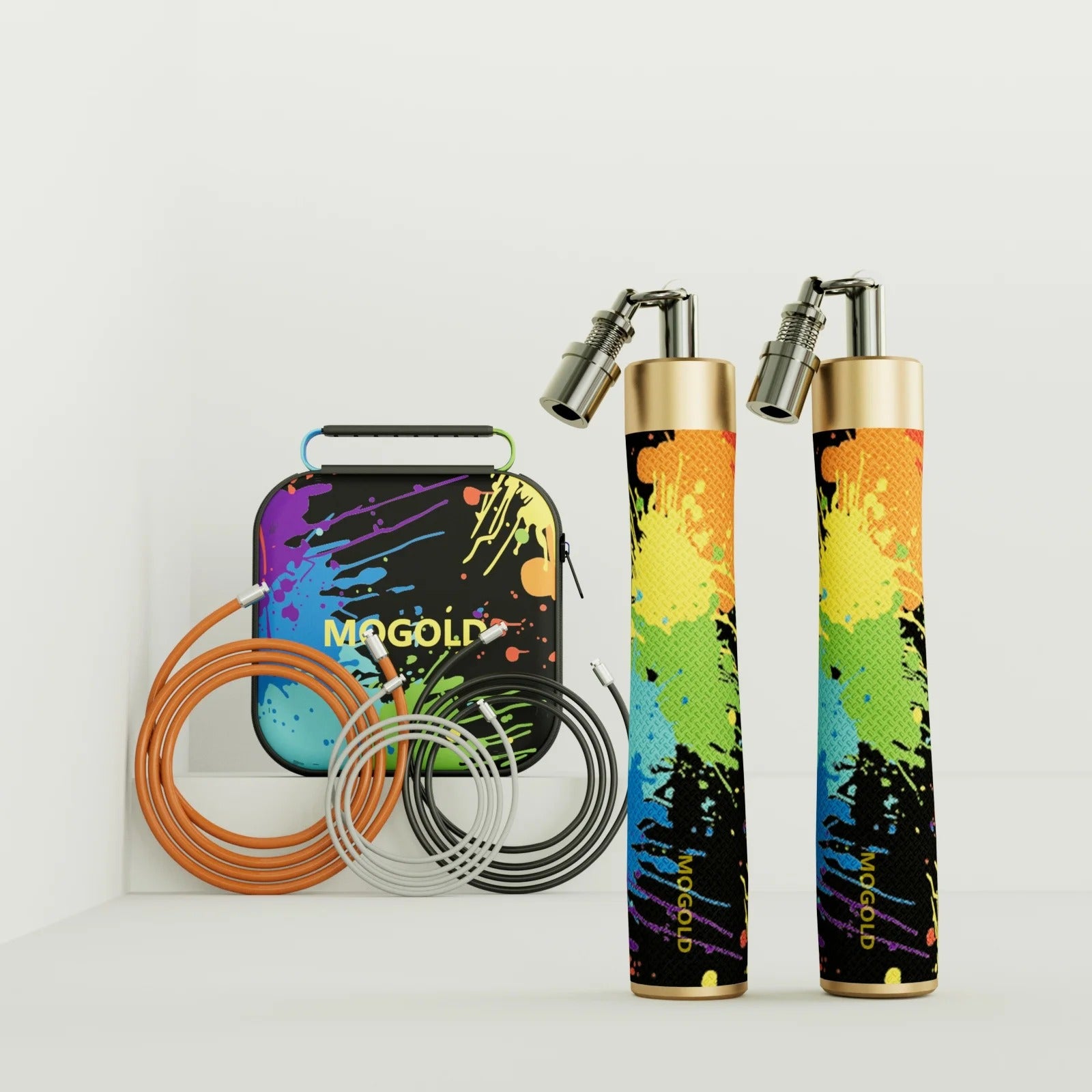 Corde à sauter graffiti utilisée pour un entraînement de fitness 