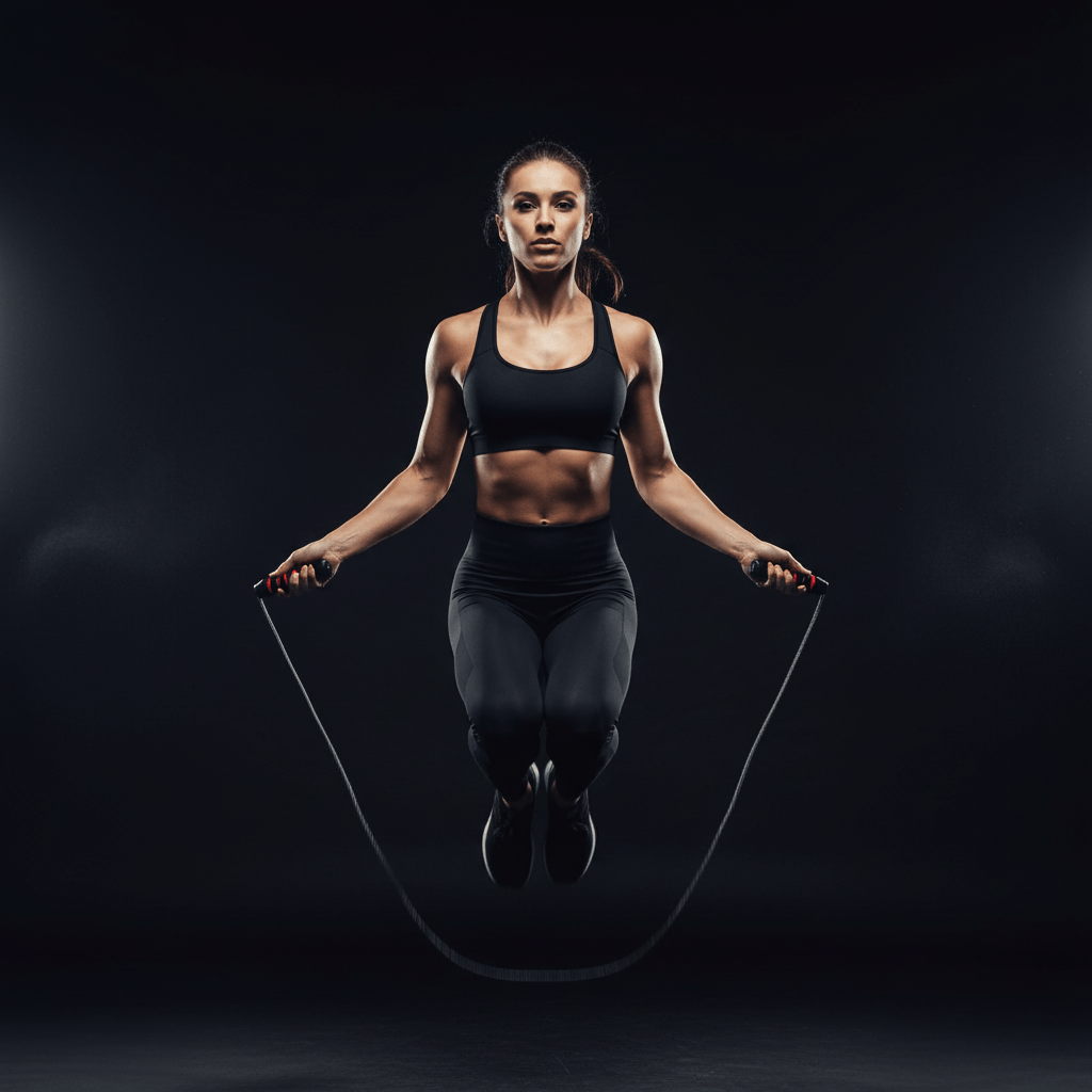 Corde a sauter complete avec poignees aluminium mousse EVA antiderapante