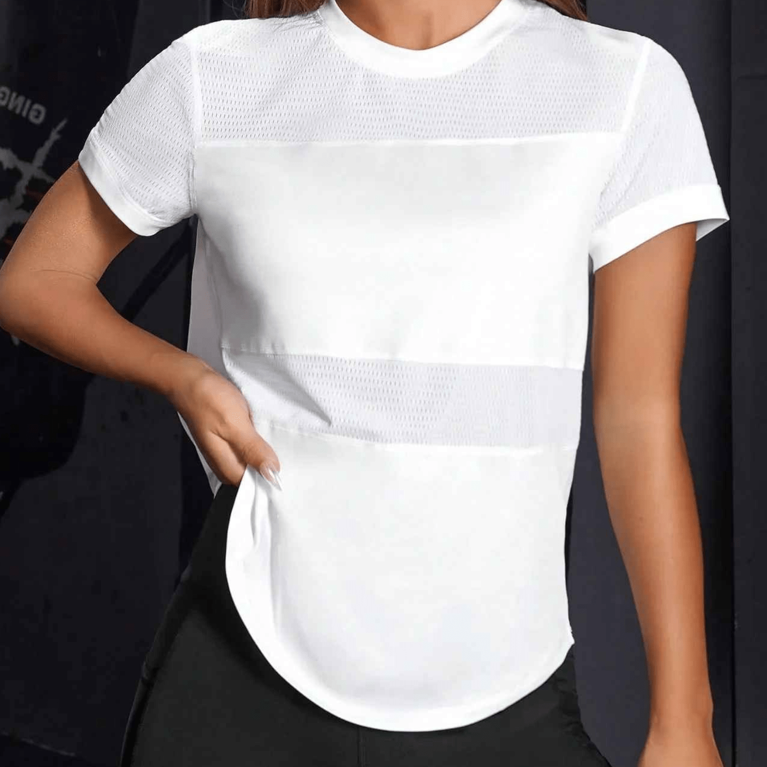 Coupe ajustée t shirt blanc femme ajustement anatomique parfait