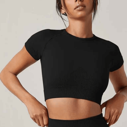 Crop top finition douce caresse peau zéro frottement