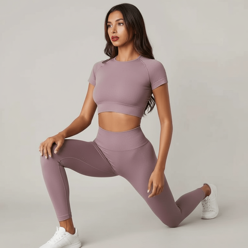 Crop top femme sport avec maintien ergonomique et coupe ajustée, parfait pour entraînements intensifs