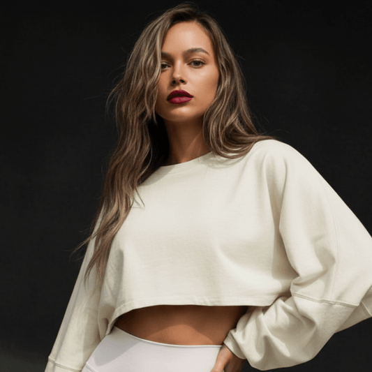 Crop top femme tissu coton polyester premium, tee shirt court douceur résistance