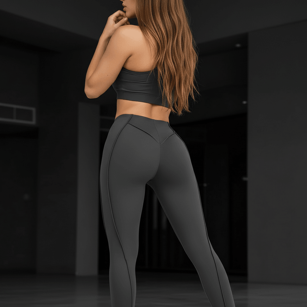 Détail ceinture taille haute legging yoga Positiflow, maintien stable sans compression