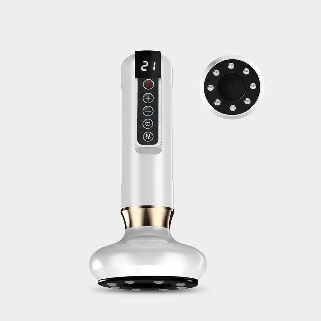 Détail des têtes de massage du masseur anti-cellulite Positiflow