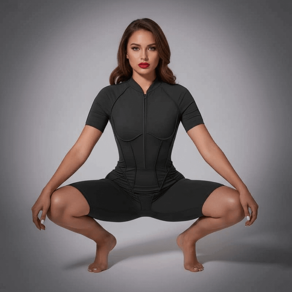 Détail fermeture zip combinaison sport qualité
