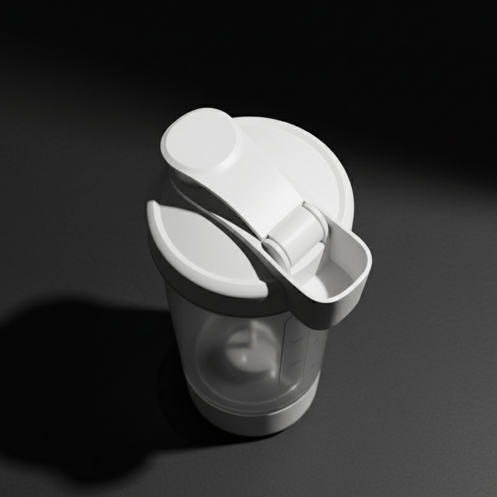 Détail système verrouillage automatique shaker protéine sécurité