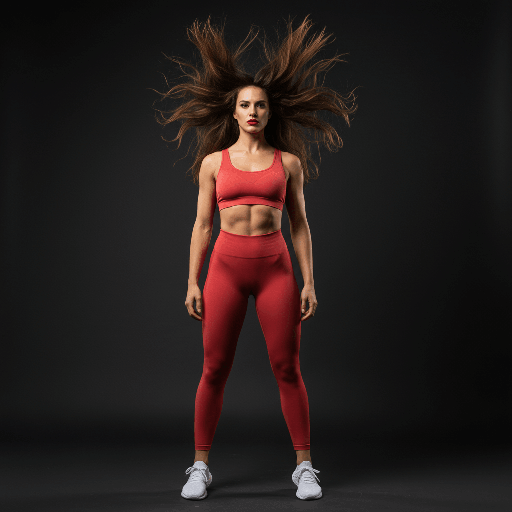 Détail taille haute legging rose, bande anti-slip, maintien ventre et hanches