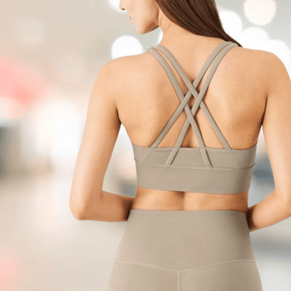 Design dos croisé brassiere sport stabilité répartition forces