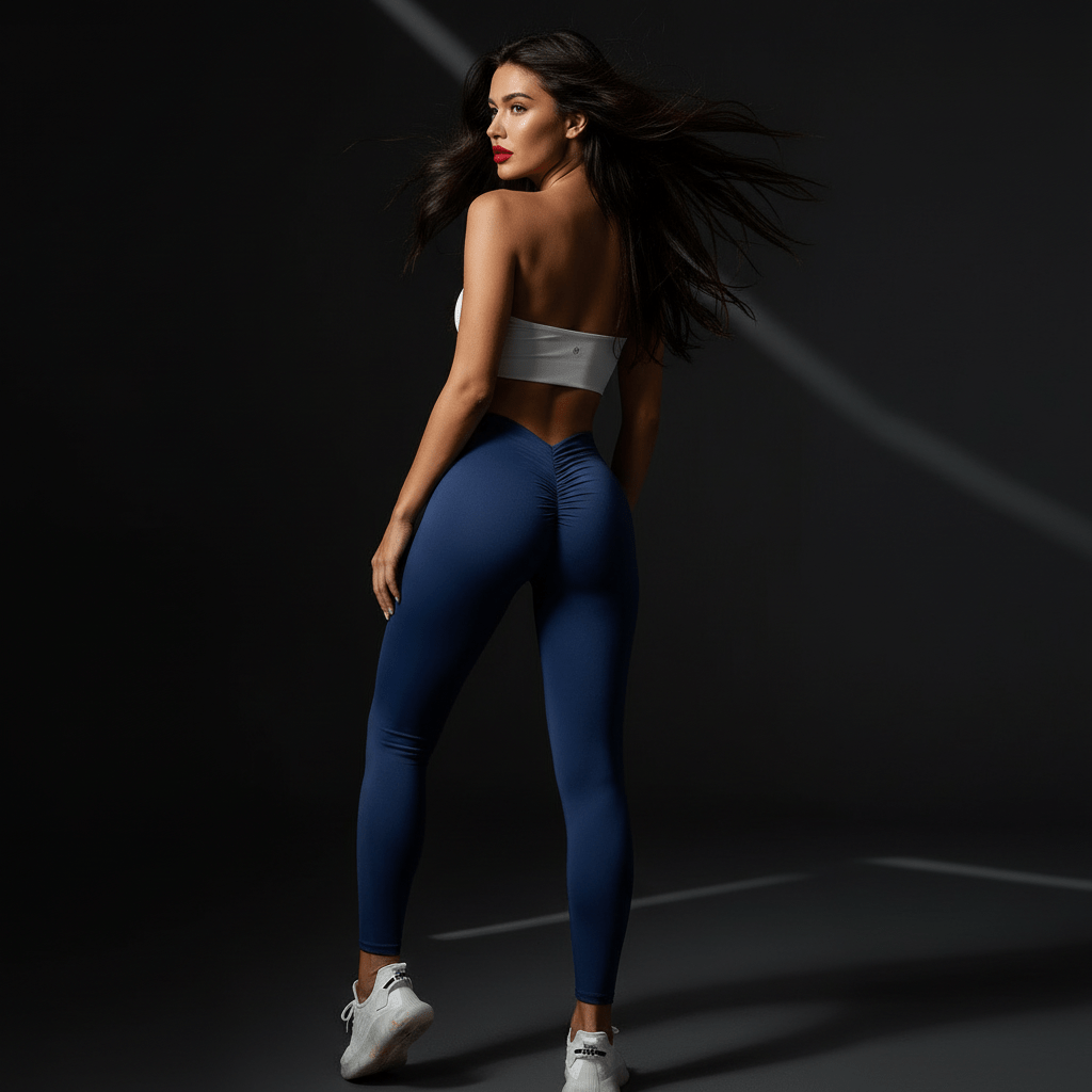 Effet push-up des leggings élastiques sublimant et galbant naturellement les fessiers