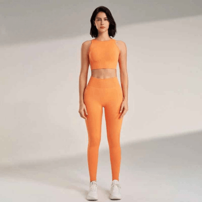Ensemble sport femme extensible mouvement libre yoga pilates cardio