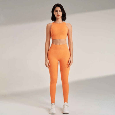 Ensemble sport femme extensible mouvement libre yoga pilates cardio