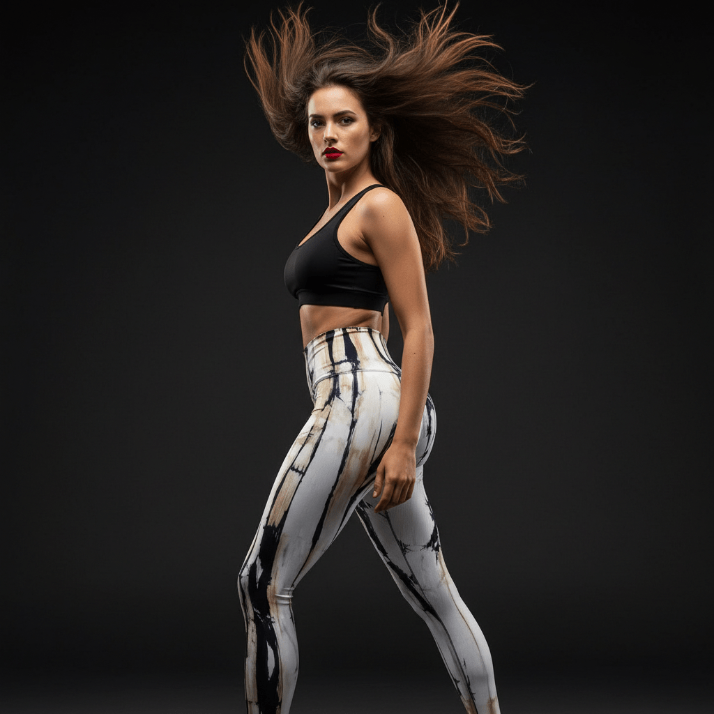 Ensemble de tenue de performance pour femme : legging running blanc, haut de fitness assorti 