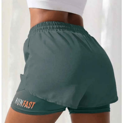 Femme course running short anti-frottement liberté mouvement performance endurance