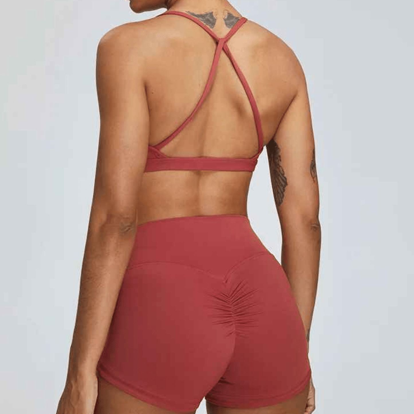 Femme fitness brassiére sport dos croisé maintien technique performance