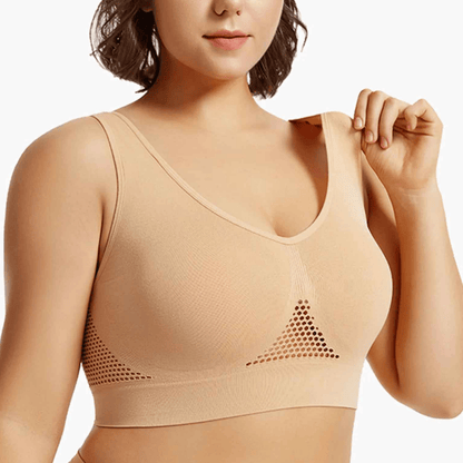 Femme yoga brassière sport sans armatures motif délicat liberté mouvement parfaitetotale