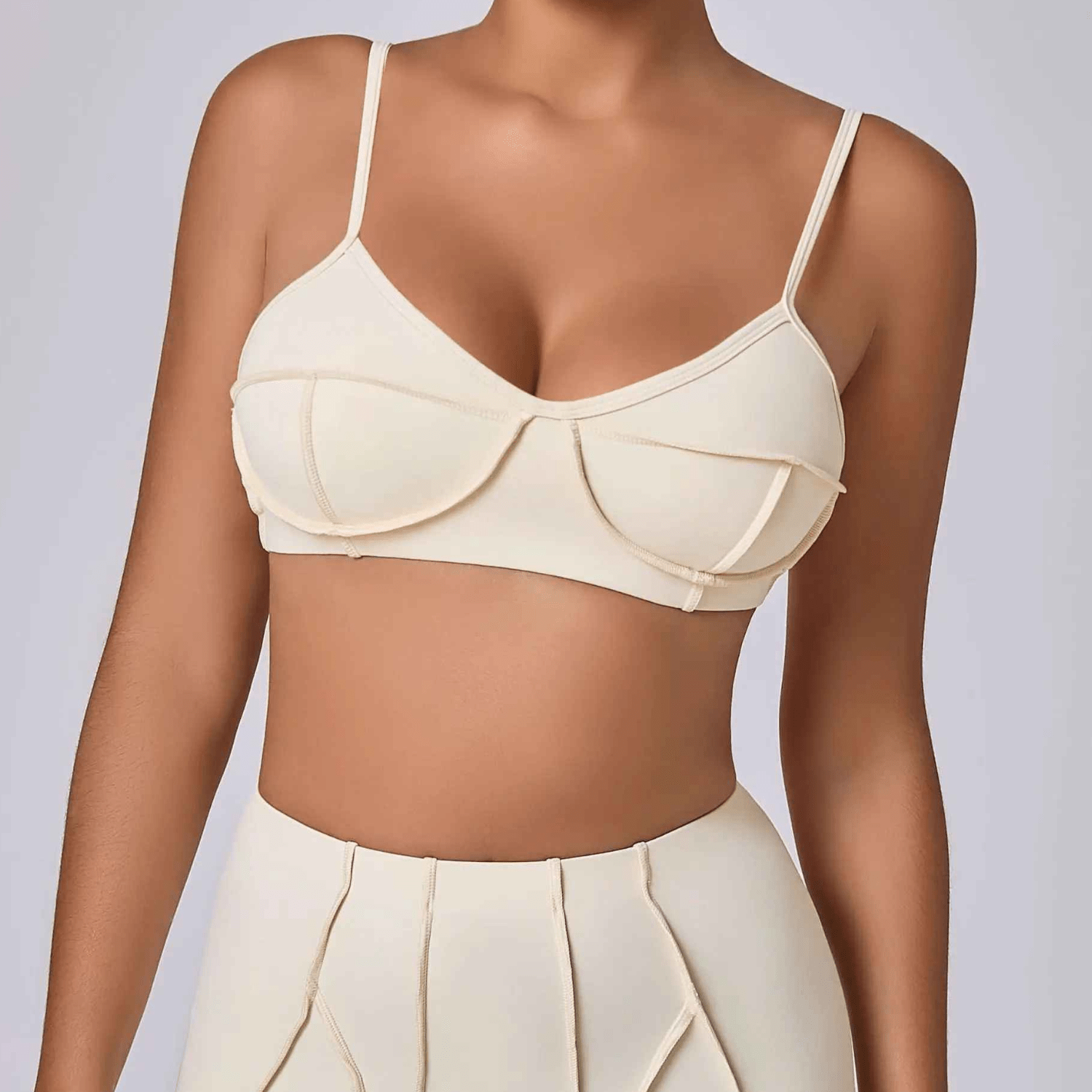 Femme yoga soutien gorge sport froissé sexy maintien optimal élégance sportive