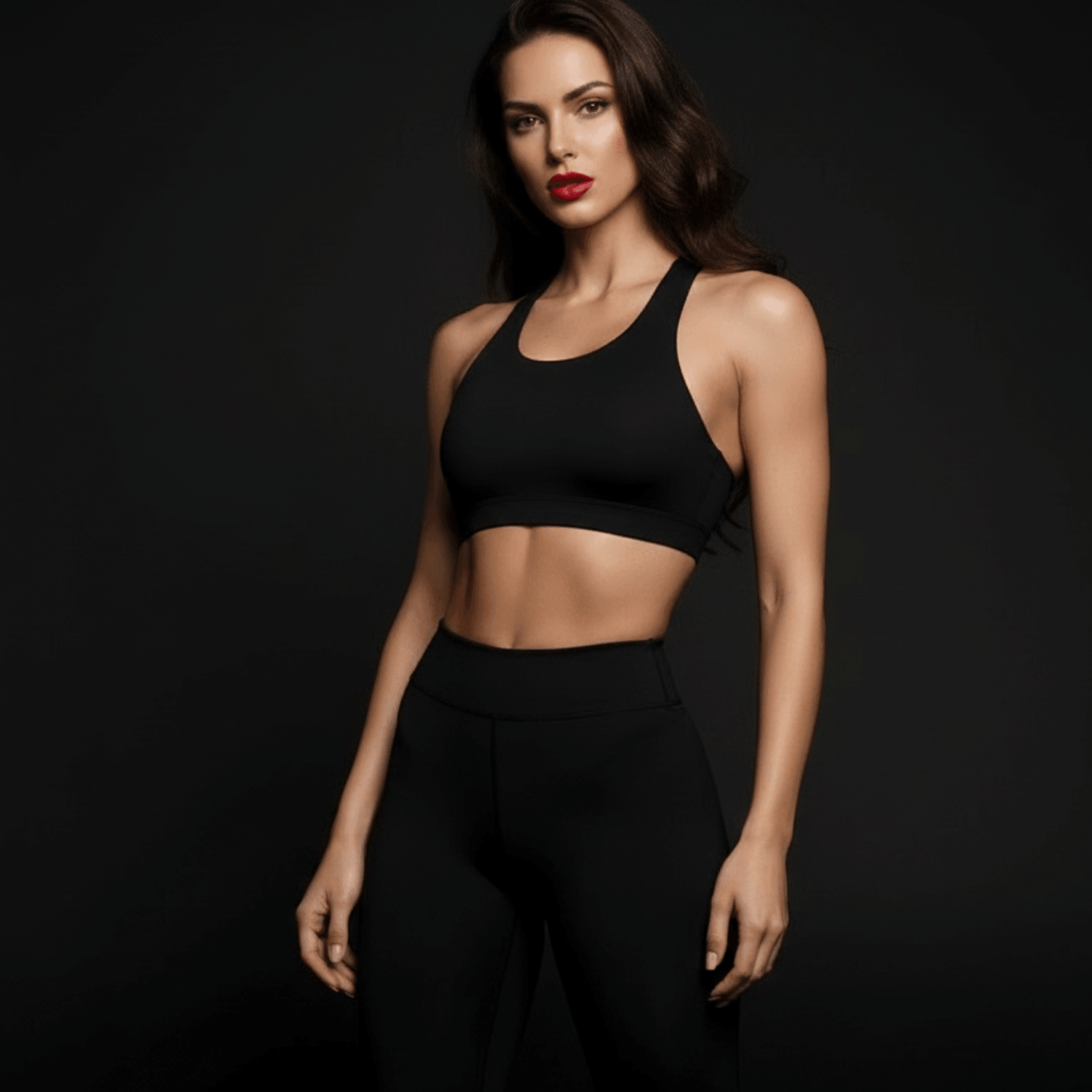 Femme portant pack seconde peau legging brassière noire yoga fitness
Tenue complète pack seconde peau legging brassière noir pratique sport