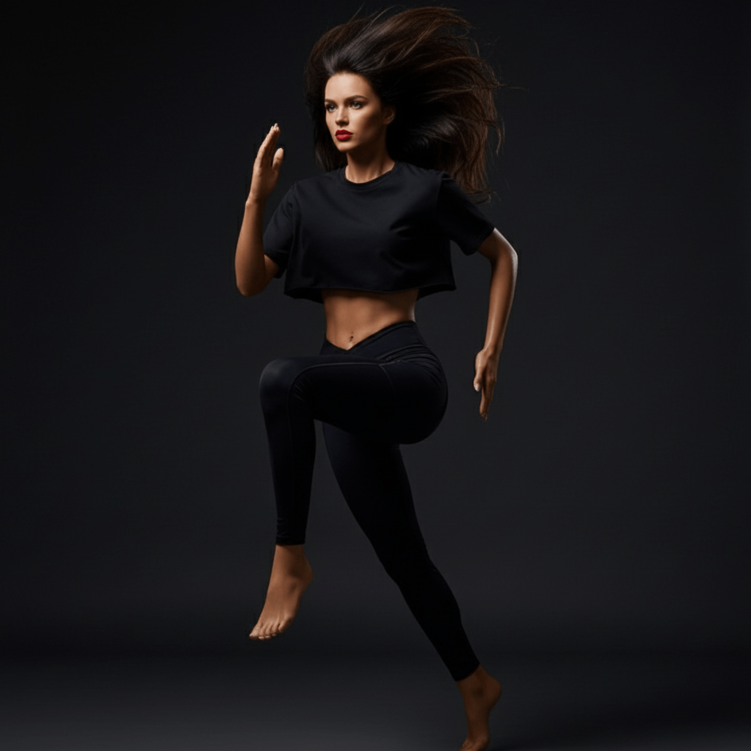 Femme portant t-shirt boxy coupe ample avec liberté mouvement totale confort optimal