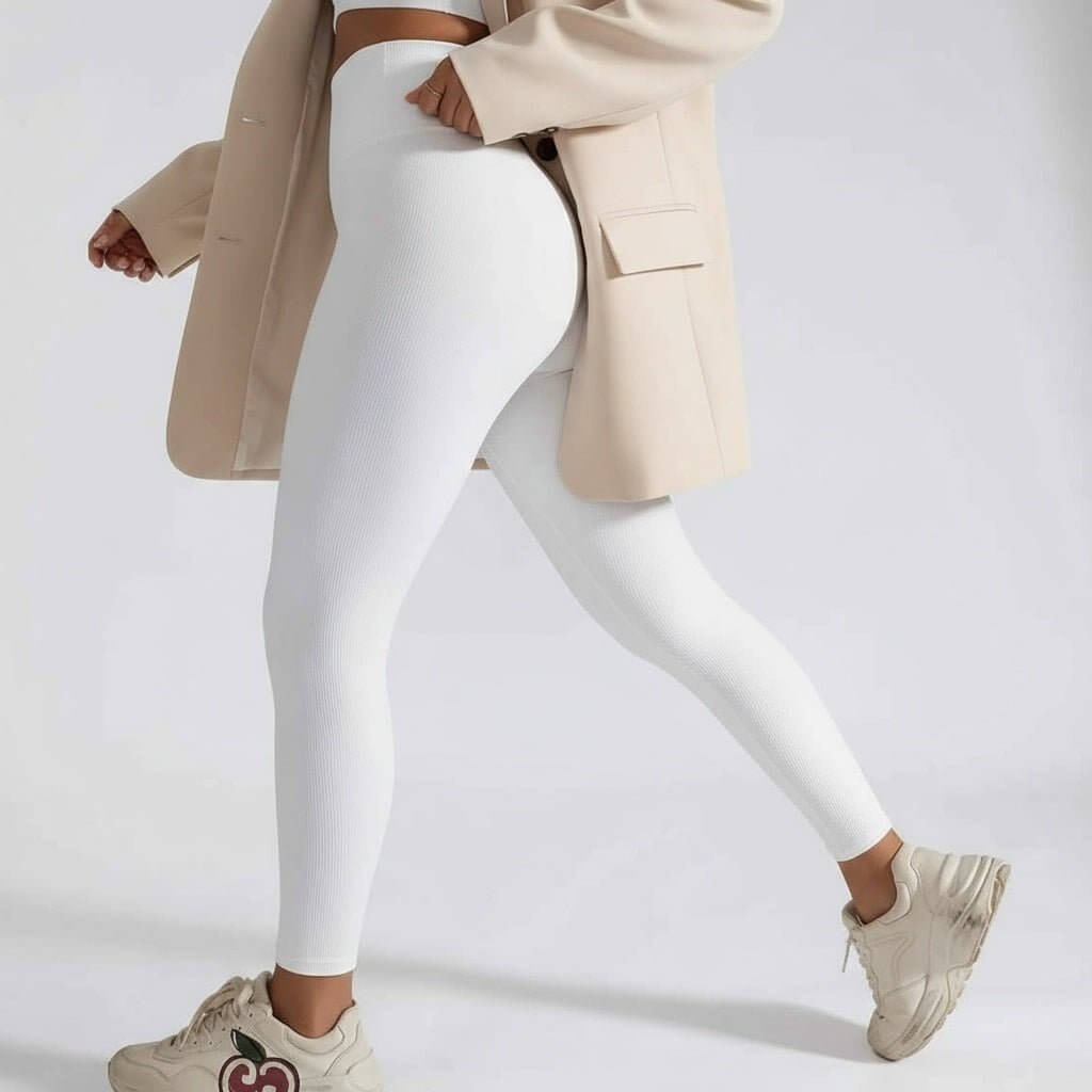 Legging blanc femme polyvalent casual chic quotidien
