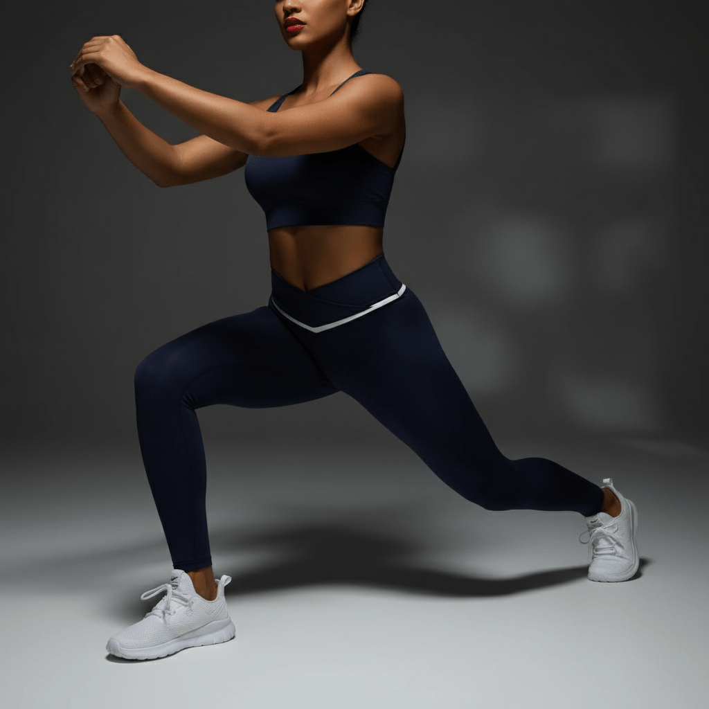 Legging crossover femme en cours pilates  au sol mouvements contrôlés