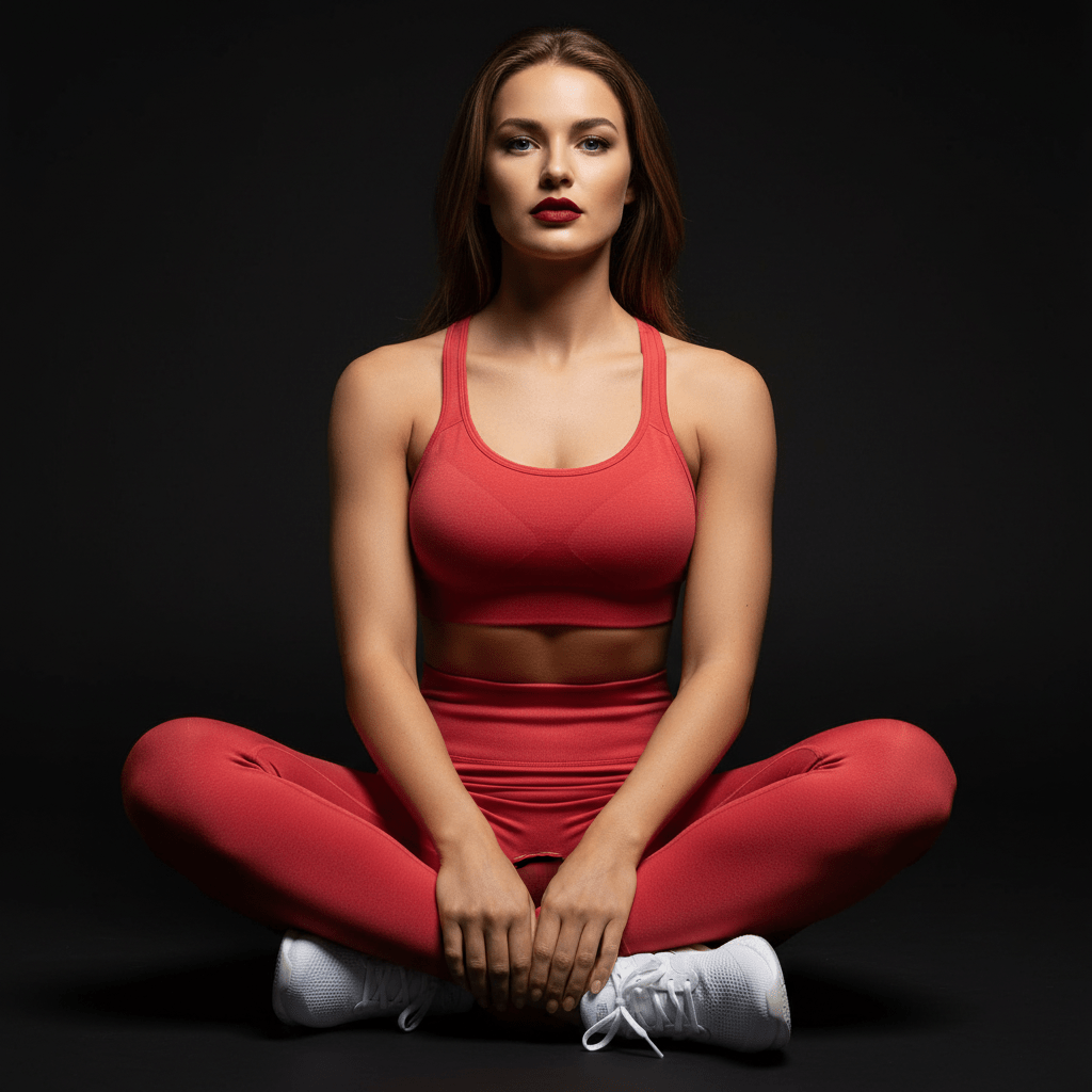 Legging femme sport Contour rose, taille haute galbante, compression ciblée, technologie sans couture