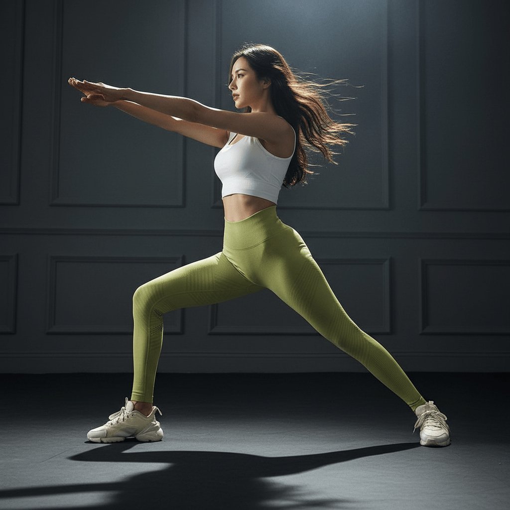 Legging yoga femme gainant Positiflow - souplesse 4 directions postures inversions taille haute confort