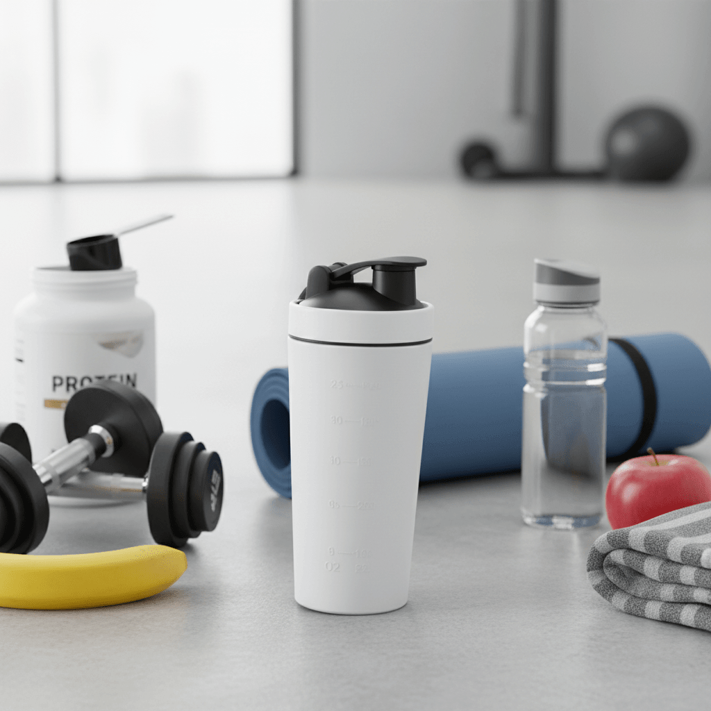 Matériaux shaker inoxydable blanc acier 304 316L - Gourde shaker protéine qualité alimentaire chirurgicale