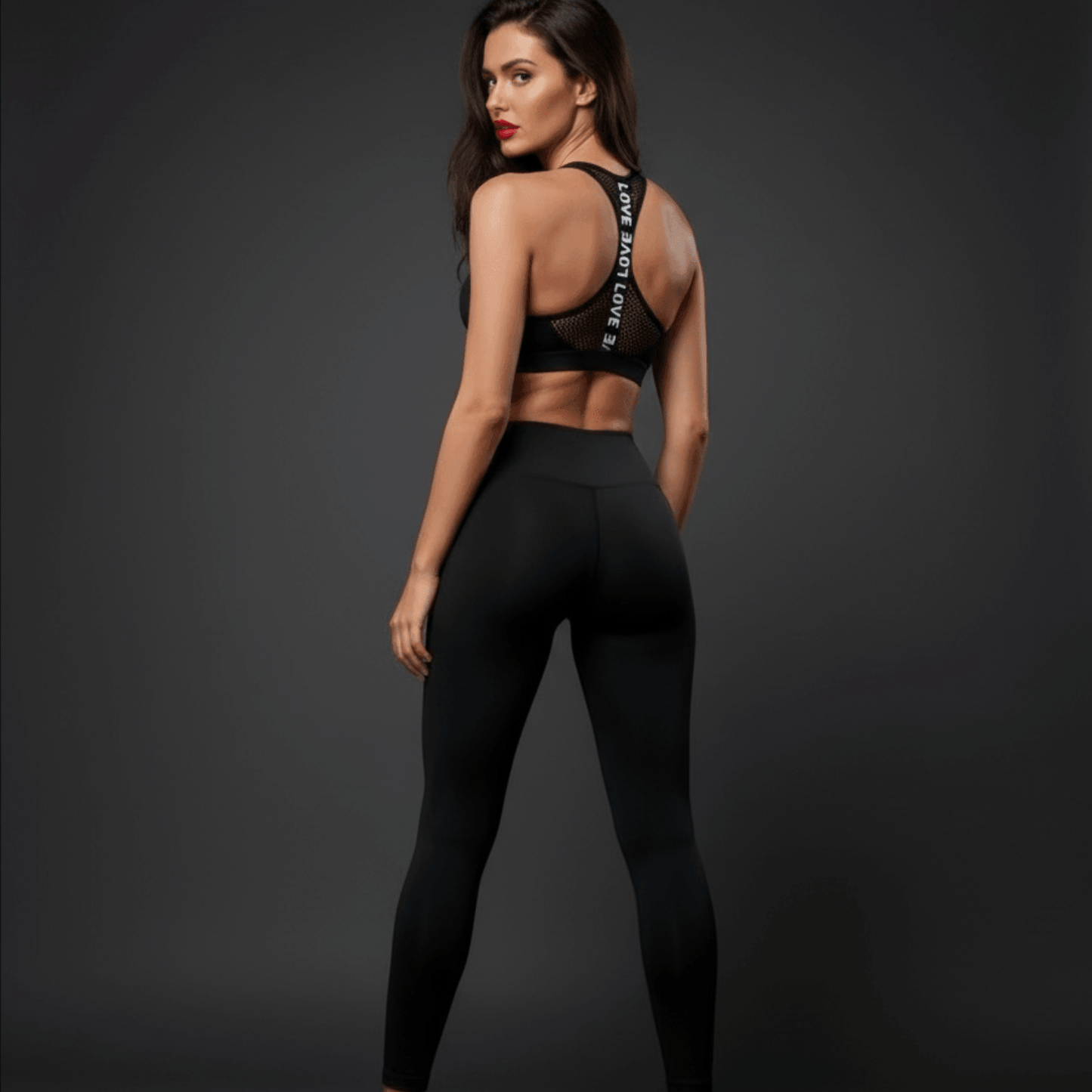 Pack fitness femme noir premium legging respirant brassière sans armatures