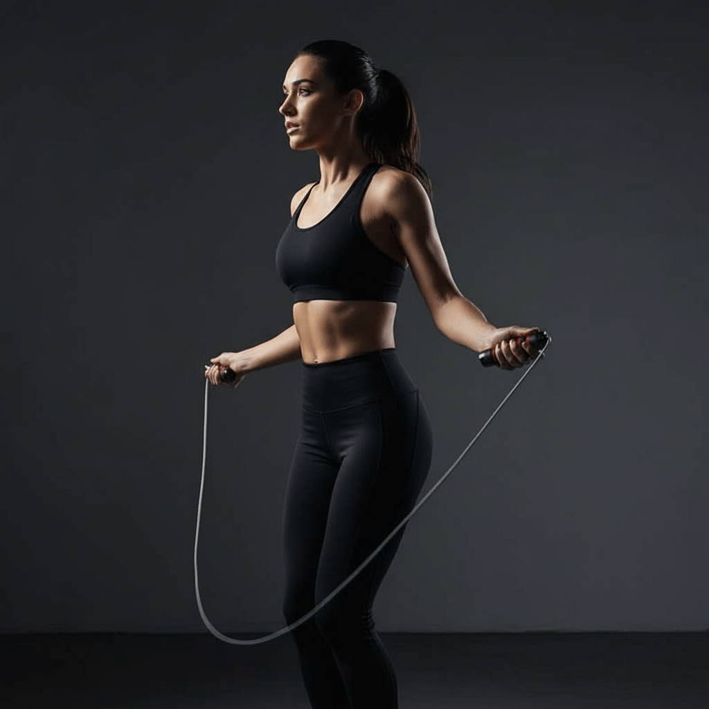 Poignees corde a sauter mousse memoire forme antitranspirant confort grip