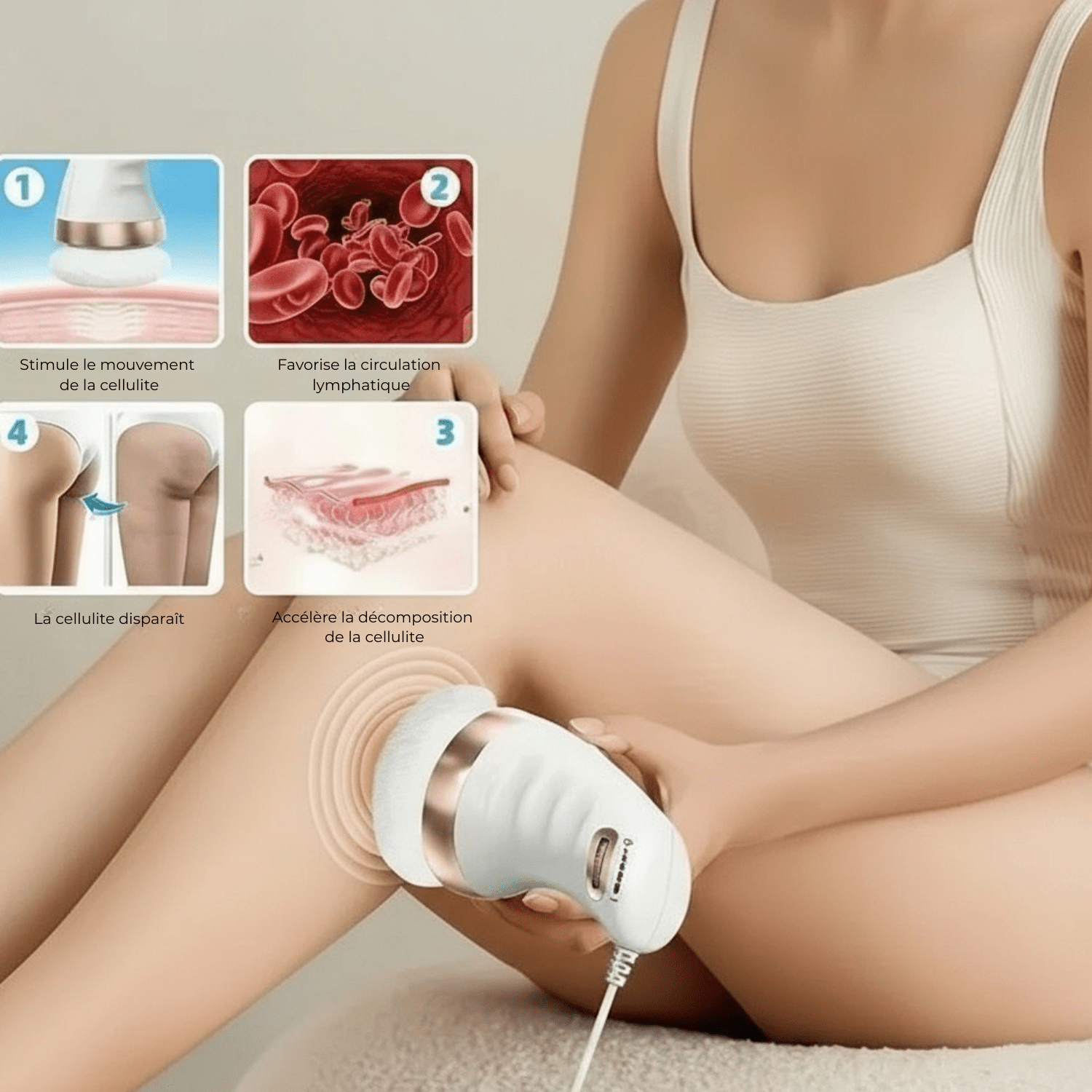 Masseur vibrant anti - cellulite Sculpt & Tone – Peau lisse à la maison - Positiflow