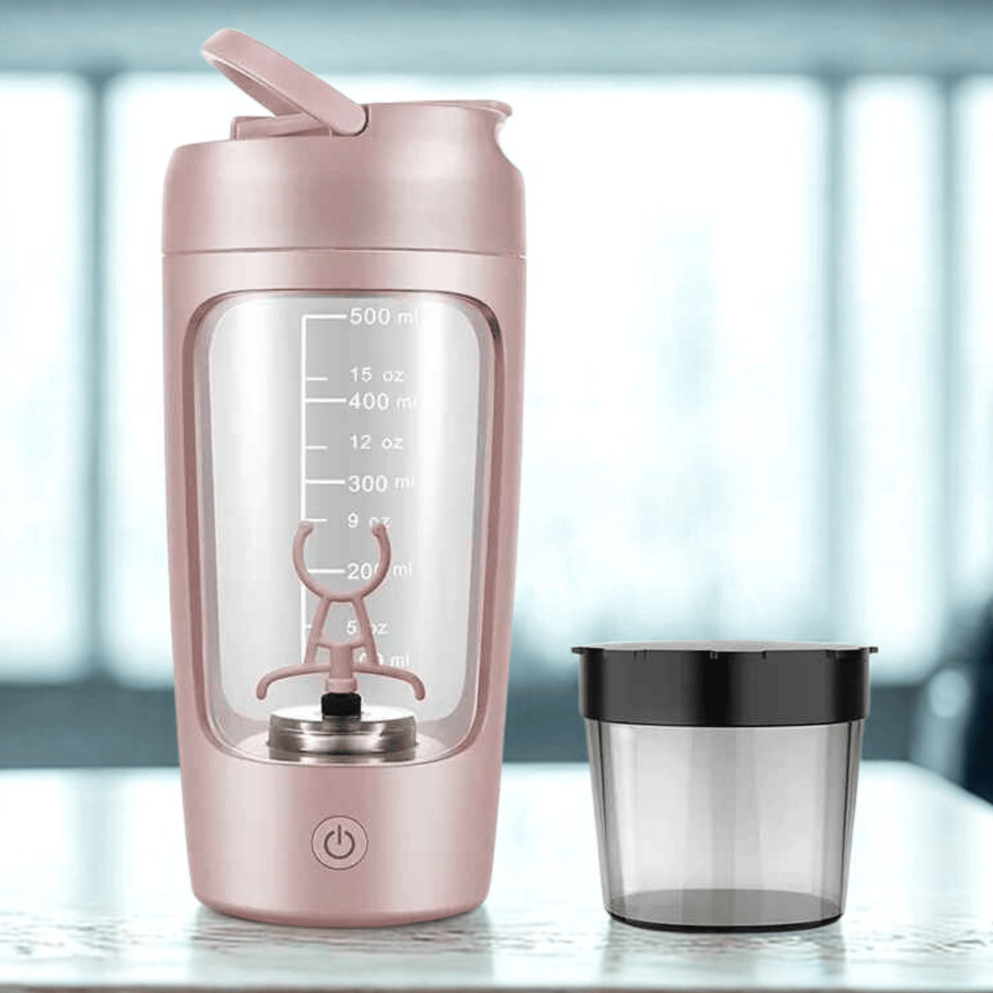 Shaker électrique sans BPA en polypropylène durable, hygiénique et anti-odeur