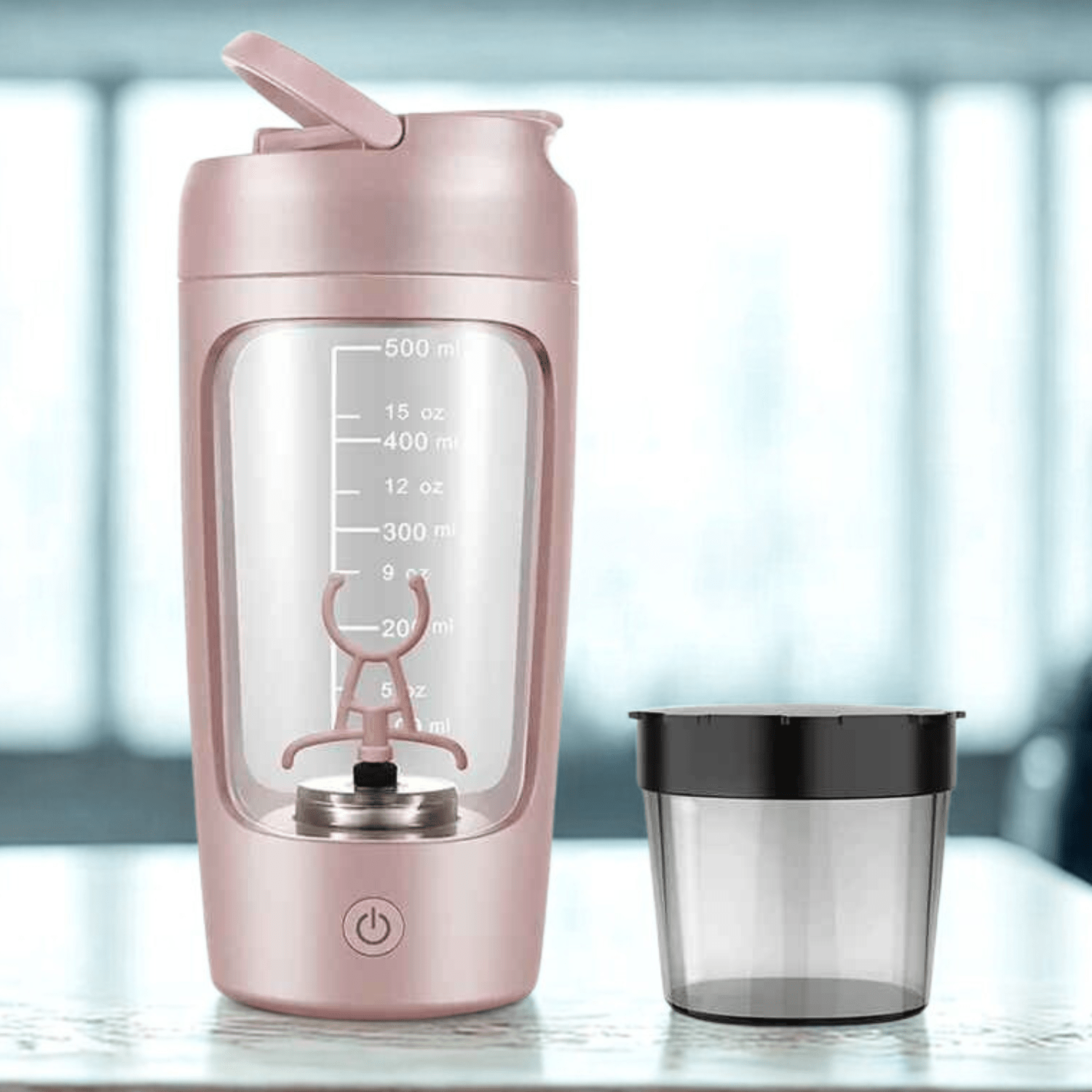 Shaker électrique sans BPA en polypropylène durable, hygiénique et anti-odeur