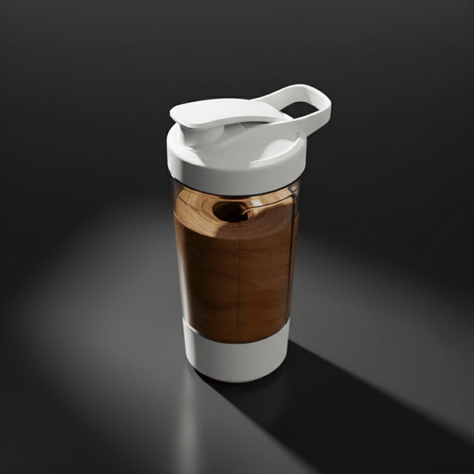 Shaker automatique protéine USB vue latérale design ergonomique portable