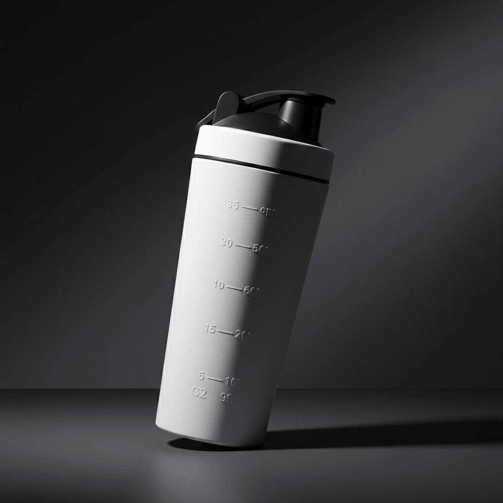 Shaker inoxydable blanc design élégant mixage parfait premium
