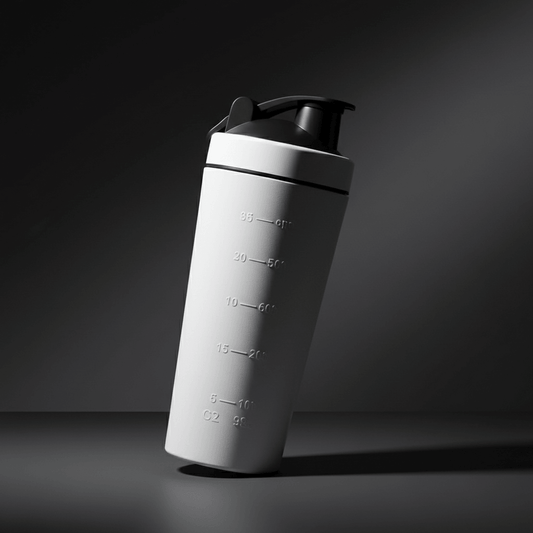 Shaker inoxydable blanc design élégant mixage parfait premium