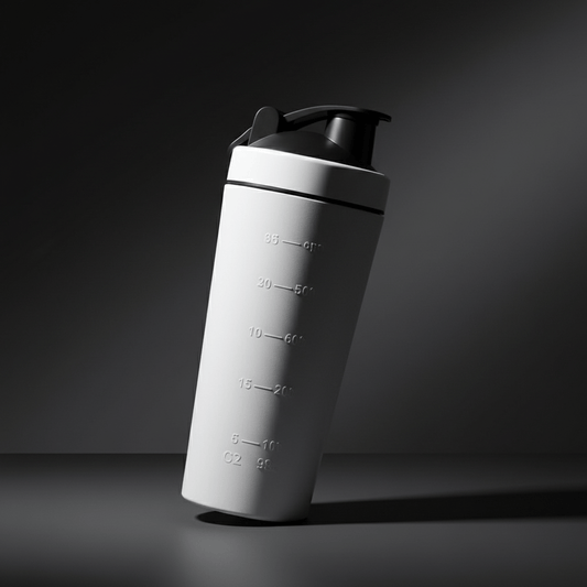 Shaker inoxydable blanc design élégant mixage parfait premium