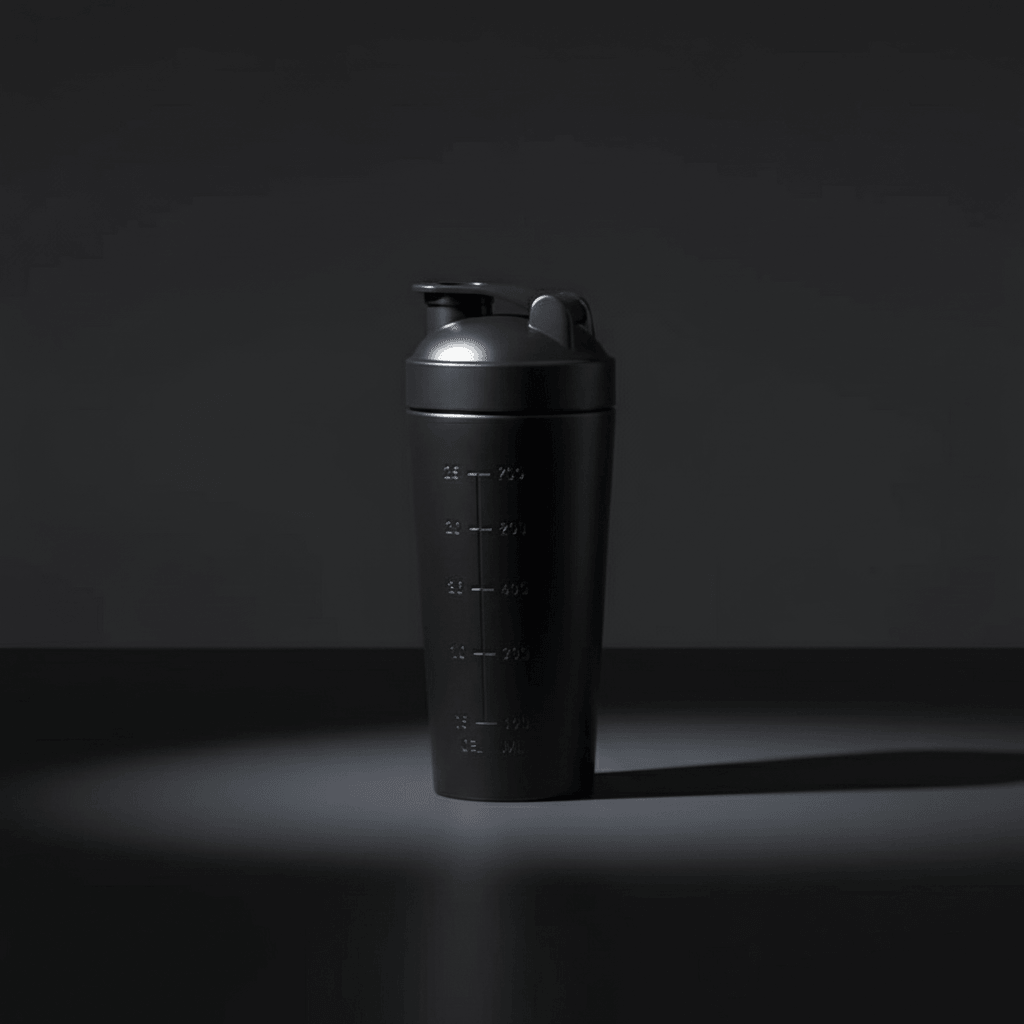 Shaker inoxydable noir premium 750ml - Gourde shaker protéine noir anti-fuite acier inoxydable sport