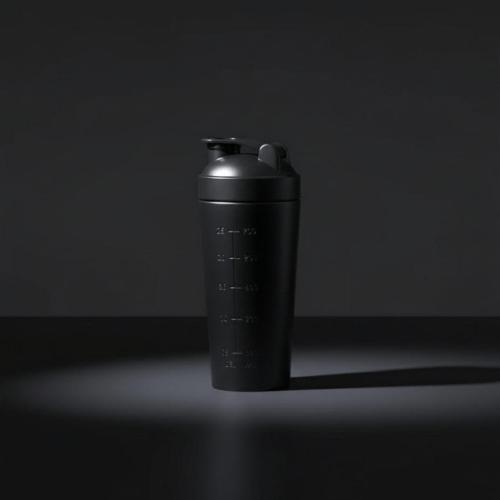 Shaker inoxydable noir premium 750ml - Gourde shaker protéine noir anti-fuite acier inoxydable sport