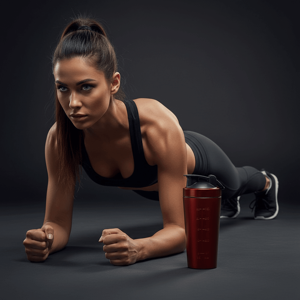 Shaker inoxydable rouge 750ml - Gourde shaker protéine rouge 750ml entraînement intensif hydratation maximale