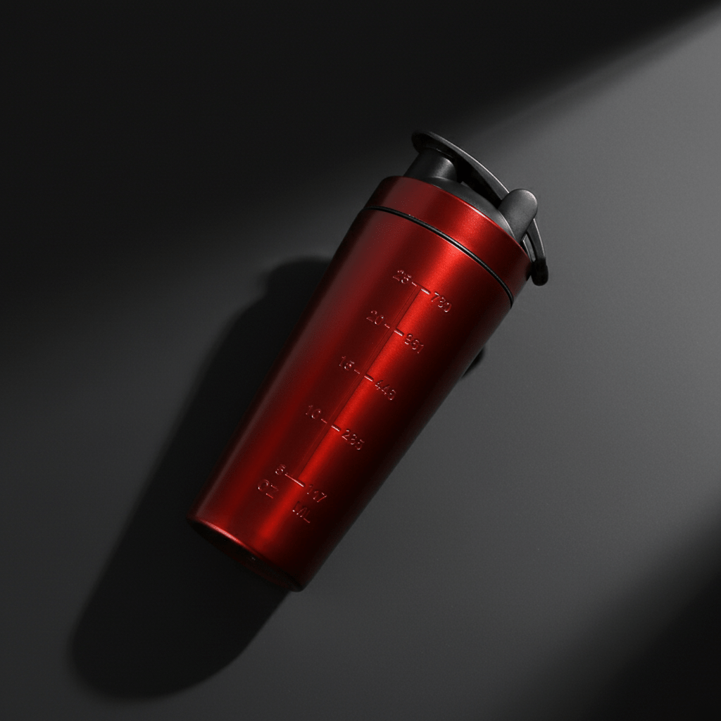 Shaker inoxydable rouge design distinctif style - Gourde protéine rouge élégance design performance sport