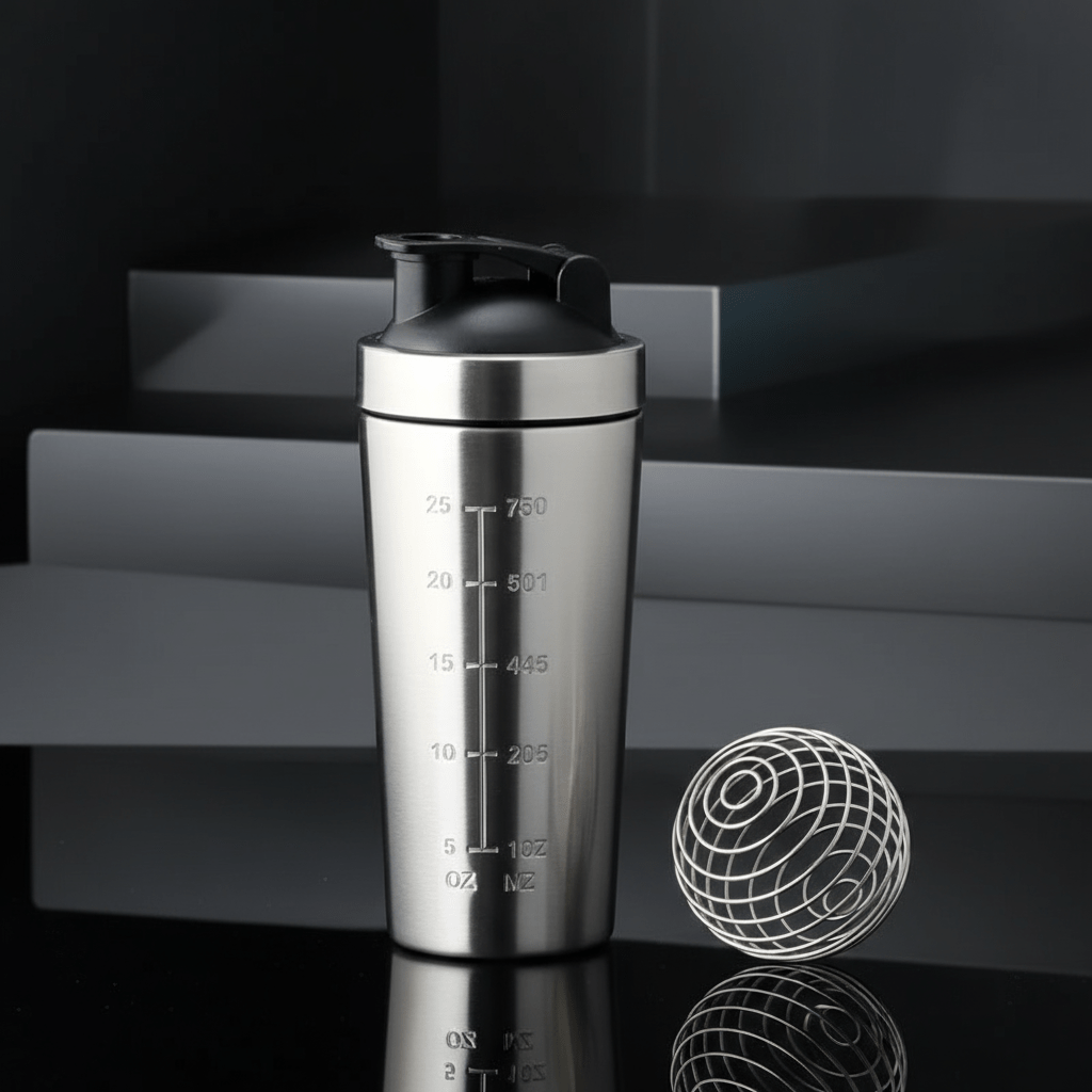 Shaker inoxydable silver anti-fuites boule acier mélange parfait premium