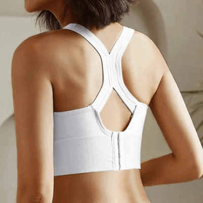 Soutien-gorge de sport push-up blanc sans couture pour femme