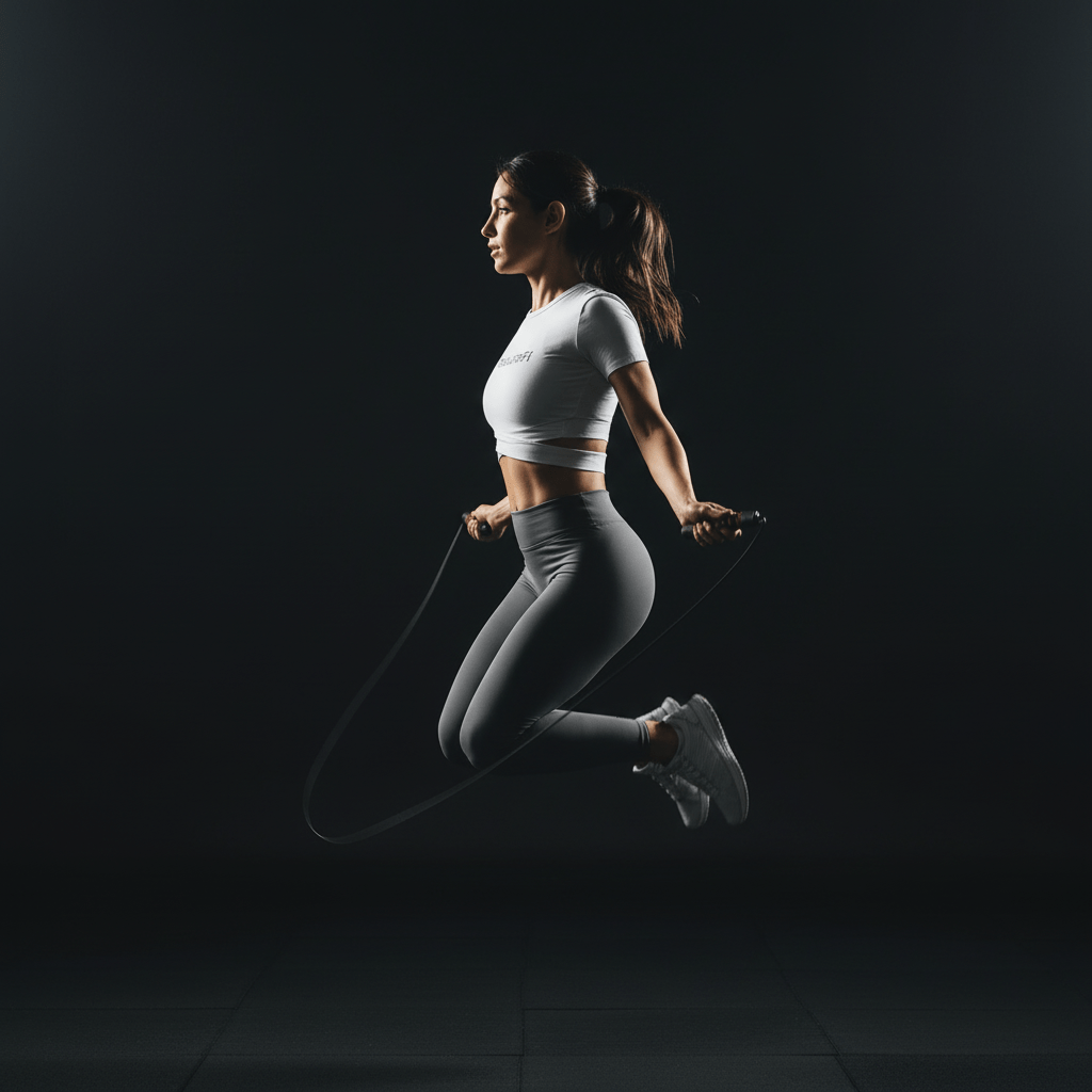 Sportive entraînement corde a sauter ergonomique salle sport domicile