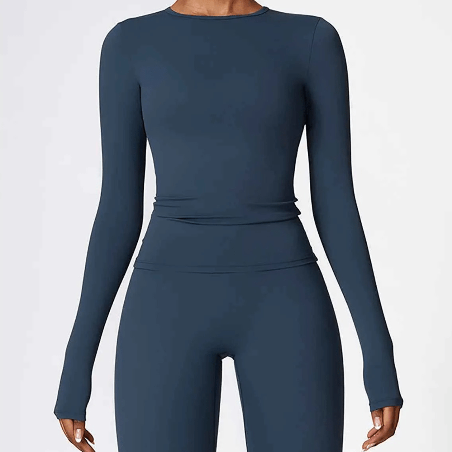 T-shirt compressif femme manches longues respirant, parfait pour le running en hiver et par temps frais
