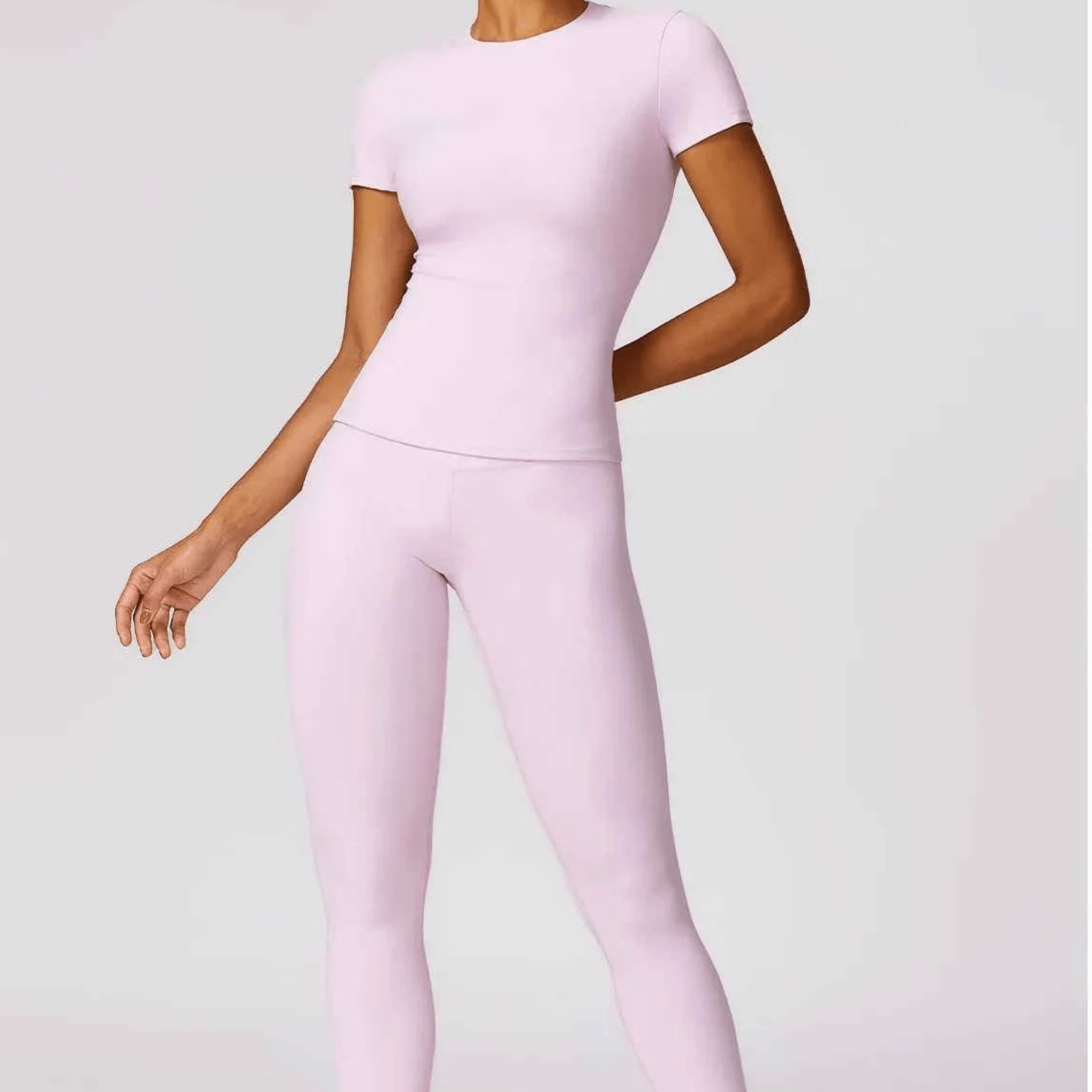 T shirt femme slim fit respirant rose coupe ajustée sport performance