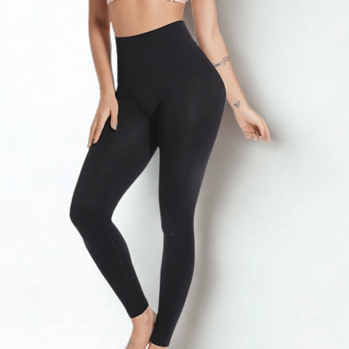 Taille haute sculptante legging compression effet ventre plat