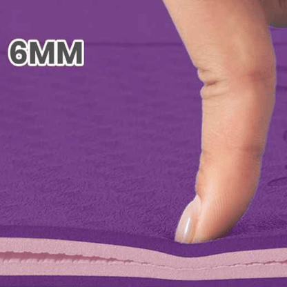 Tapis de yoga de 6mm d'épaisseur offrant un excellent amorti pour les genoux
