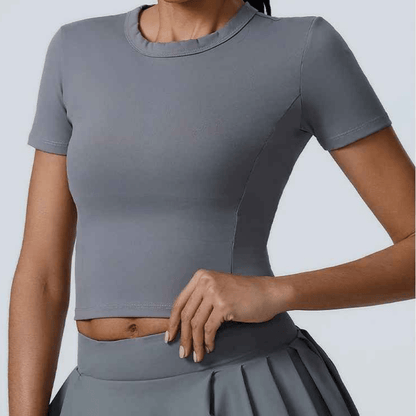 Tee shirt femme noir running absorption impacts léger