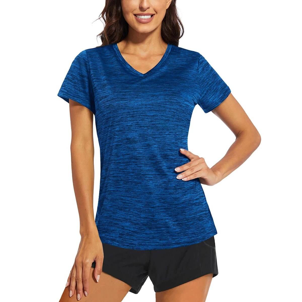 Tee shirt running col V évacuation humidité performance optimale